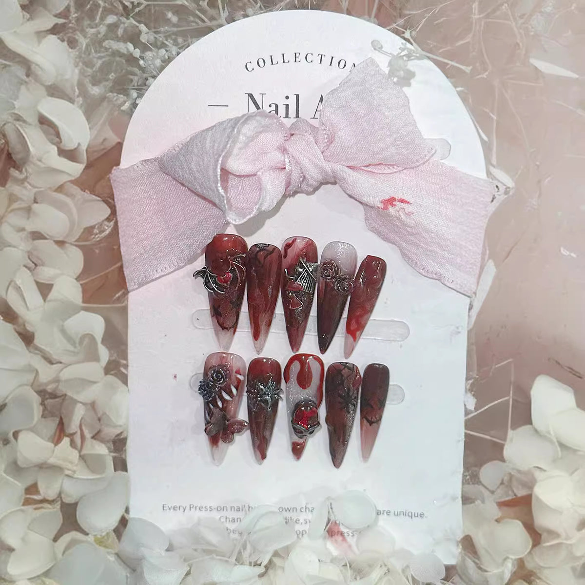 Künstlerisches Press-On Nagelset
