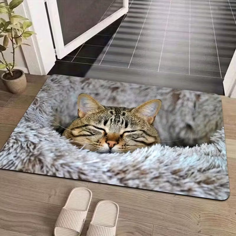 Dekorativer katzenbasierten Eingangsteppich