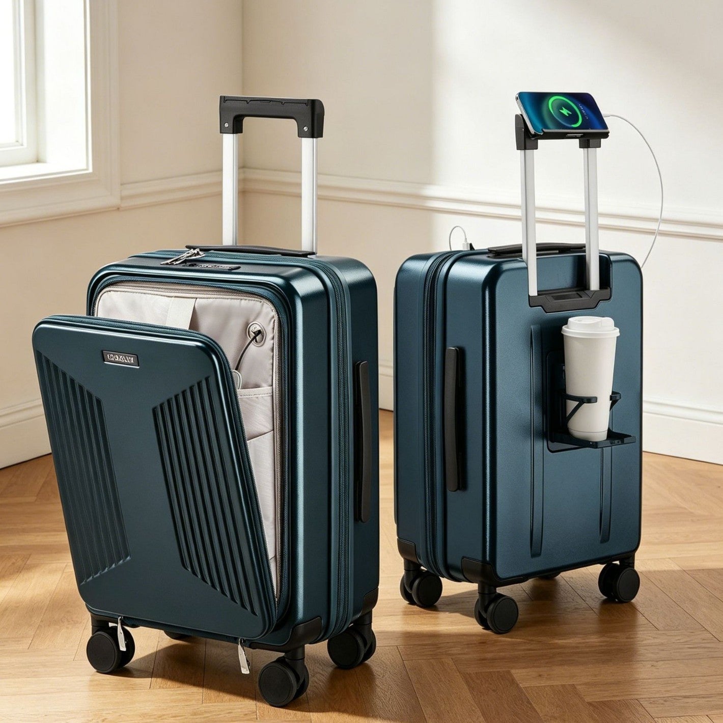 Unisex Smart Charging Hartschalen Trolley Gepäck Brehn
