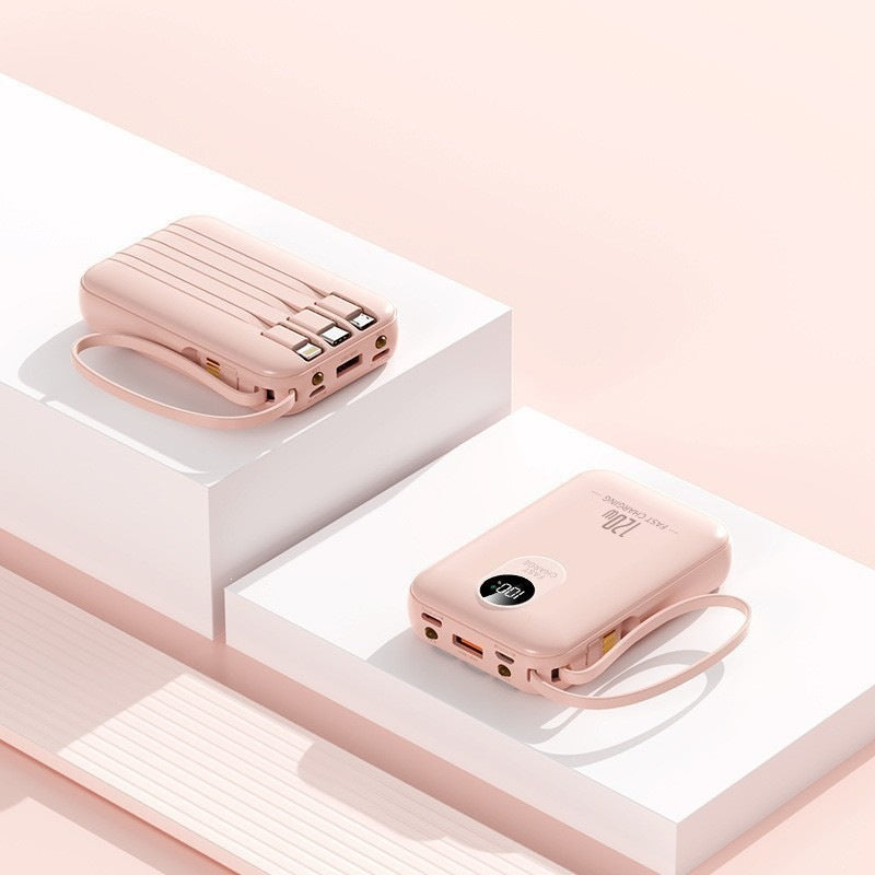 Tragbare Powerbank mit mehrfachen Ladeanschlüssen und digitaler Anzeige Brehn