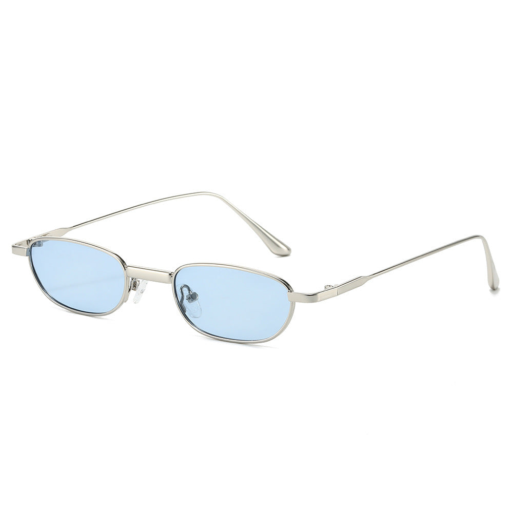 Schlanke Minimalistische Oval Sonnenbrille Brehn