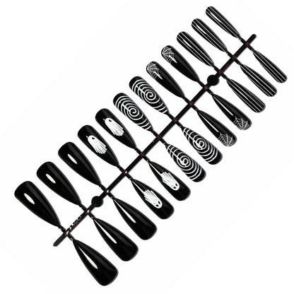 Gothic-Themen Stiletto Druck-auf Nägel Brehn