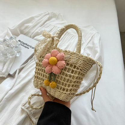 Handgefertigte gehäkelte Schultertasche