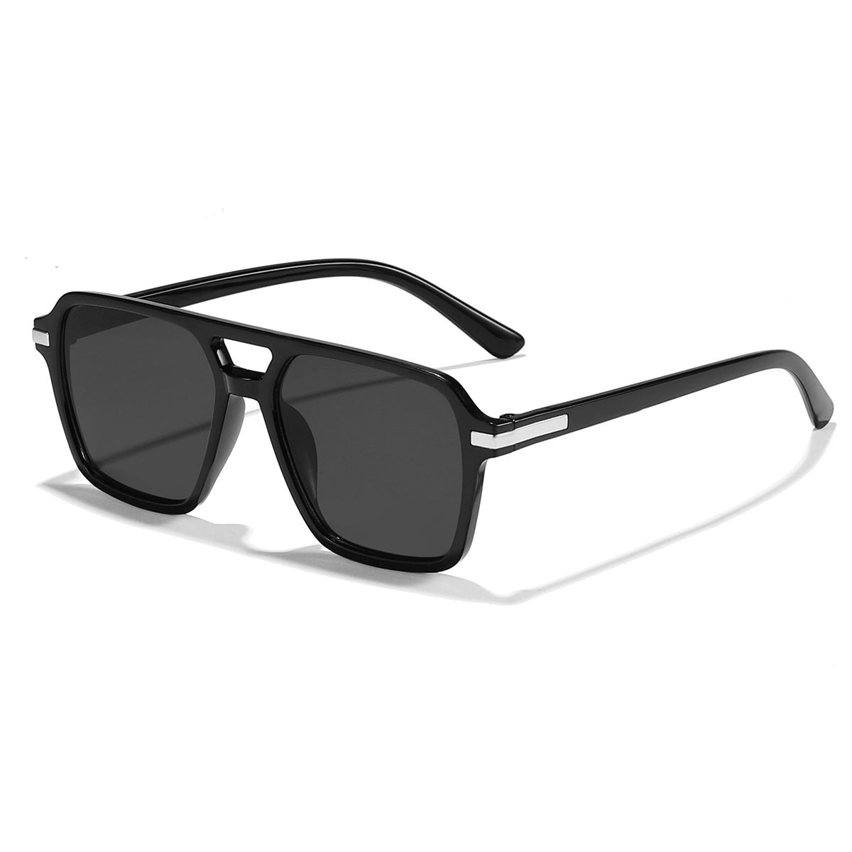 Damen quadratische Sonnenbrille mit elegantem transparentem Rahmen Brehn