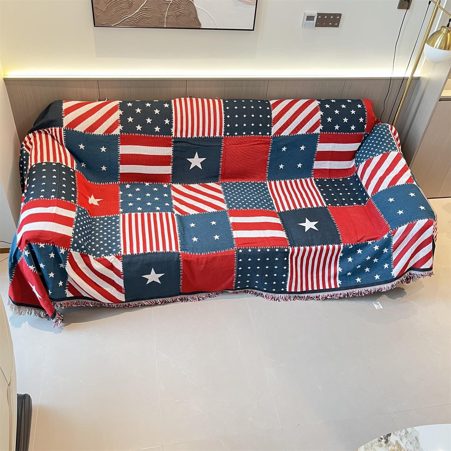Americana gemusterter Sofabezug