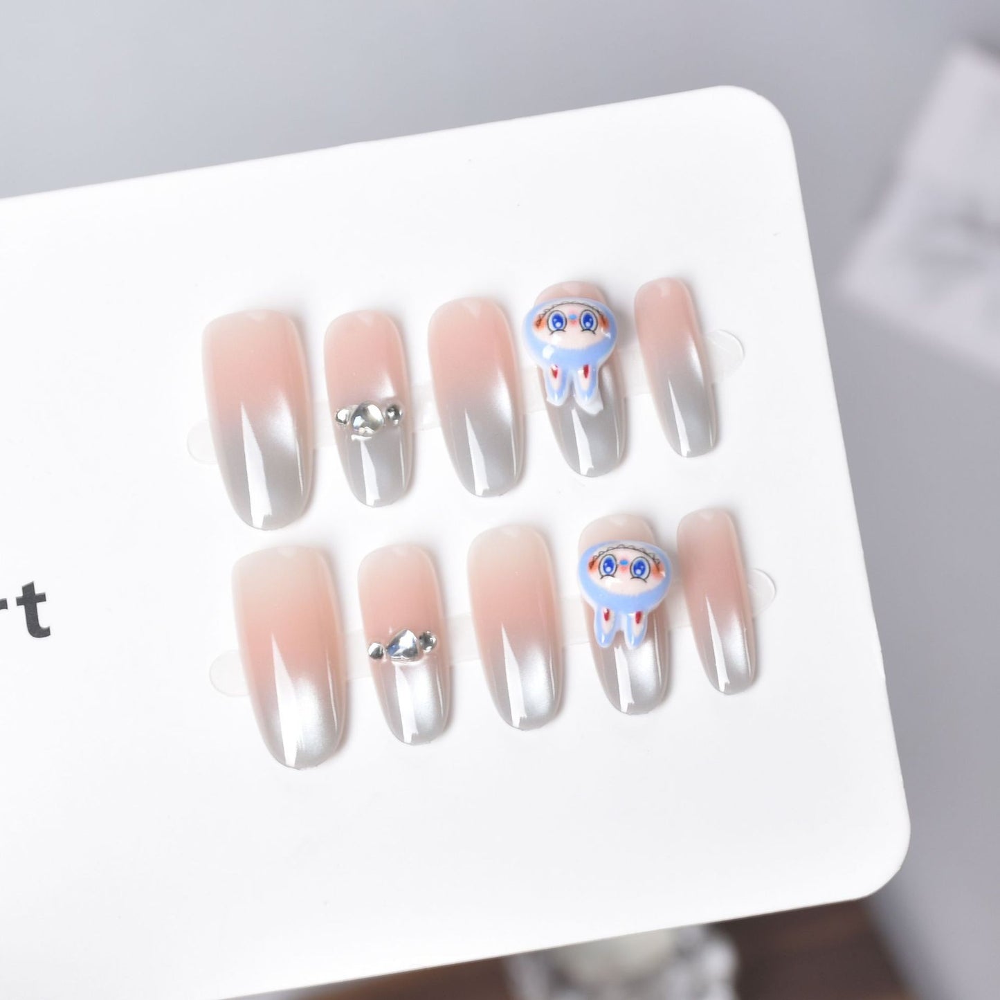 Premium Qualle-Themen Press-On Nail Set Brehn