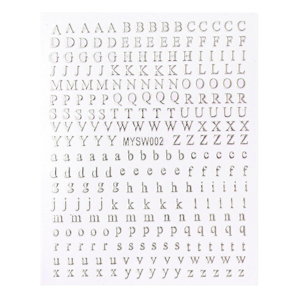 Dekorative Alphabet Nagelkunst Charms