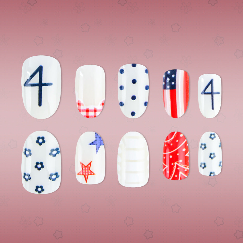 Patriotisches Nagelkunstdesign Brehn