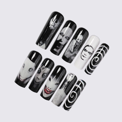 Stylisches Kunstnagelset mit einzigartigen Grafiken Brehn