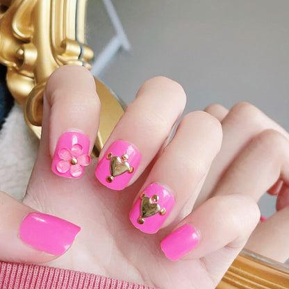 Elegantes Floral Press-On Nagelkunstset