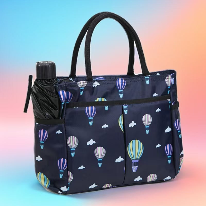 Multi-Pocket Candy Print Tote Bag Brehn