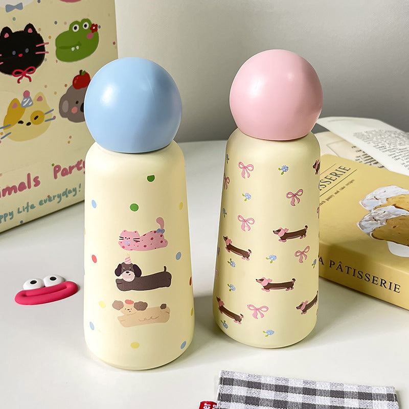 Damen Isolier-Trinkflasche mit lustigem Tiermotiv und ergonomischem Design Brehn