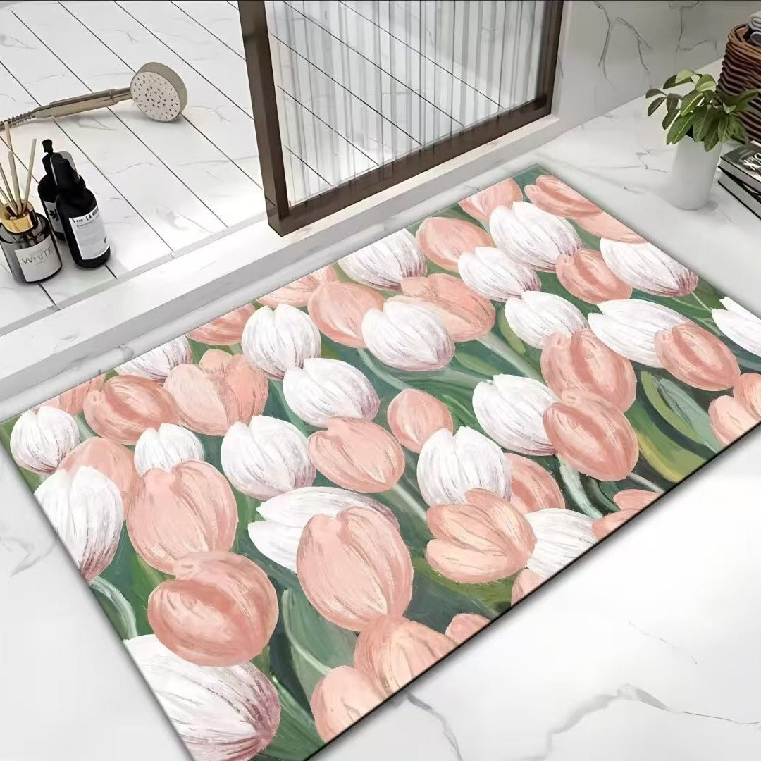 Floral Print Badmatte Brehn