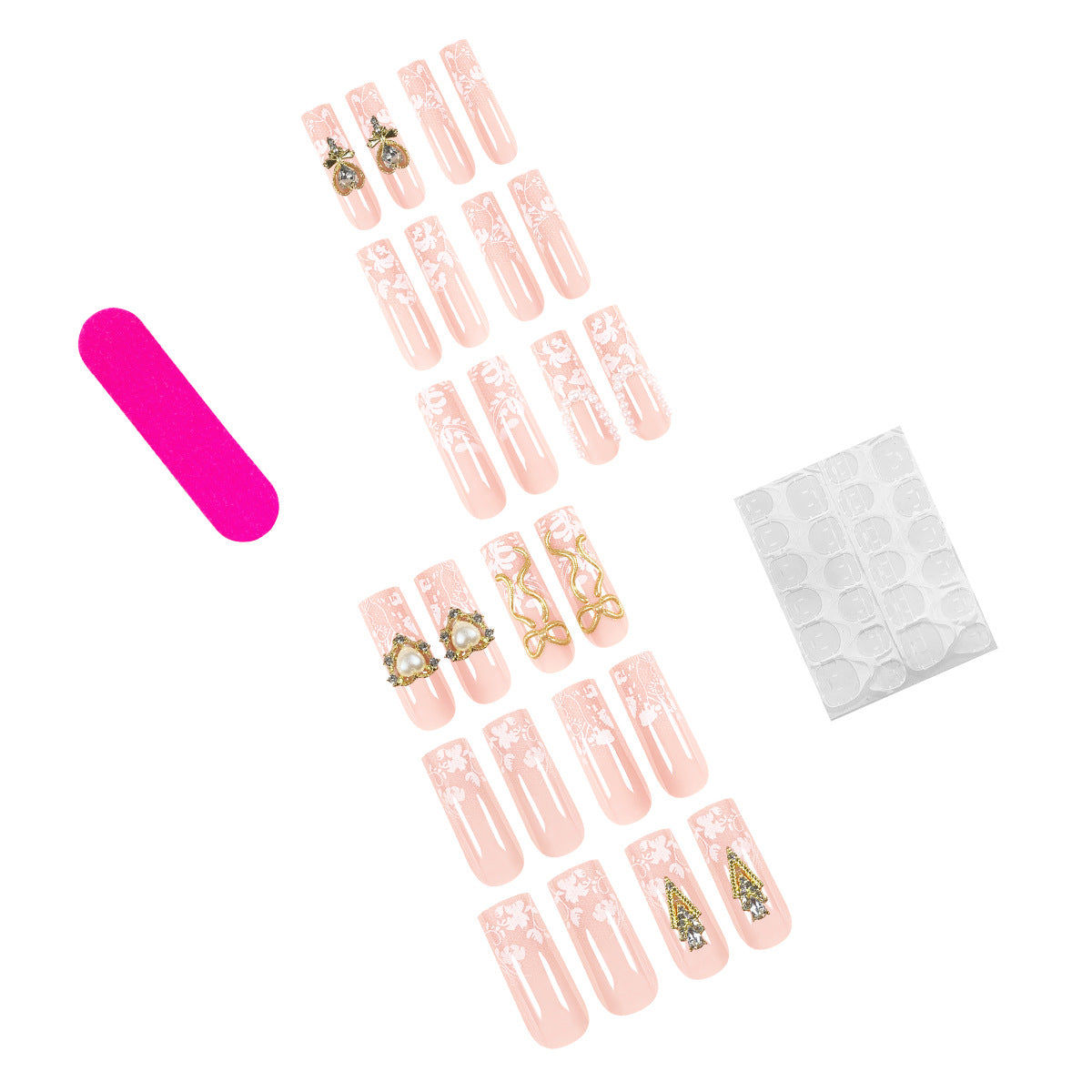 Kunstvolle Long Nails mit eleganten Goldakzenten Brehn