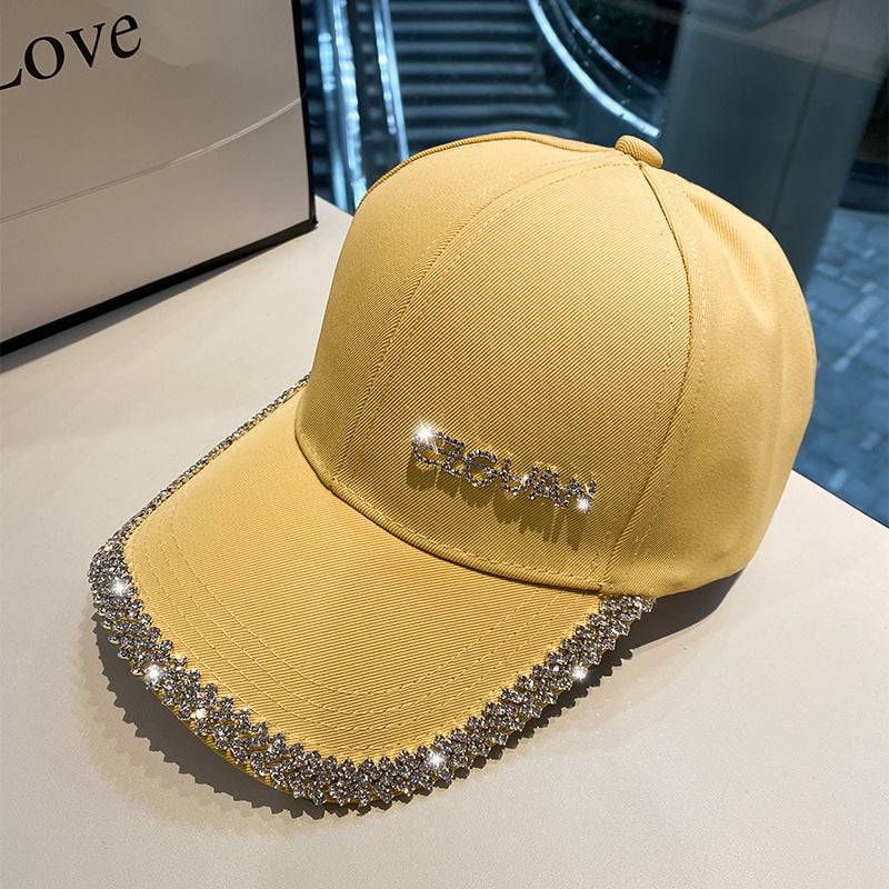 Damen Glitzernde Strass-besetzte Baseballkappe Brehn