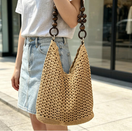Trendige Makramee Tote Bag Brehn