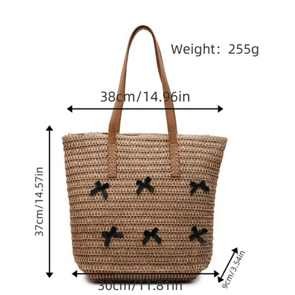 Trendige Große Strandtasche mit Originellen Schleifenapplikationen Brehn