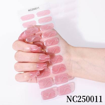 Glitter-Finish Nagel-Wickel