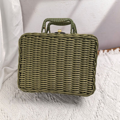 Damen eleganter Handtasche aus geflochtenem Material Brehn