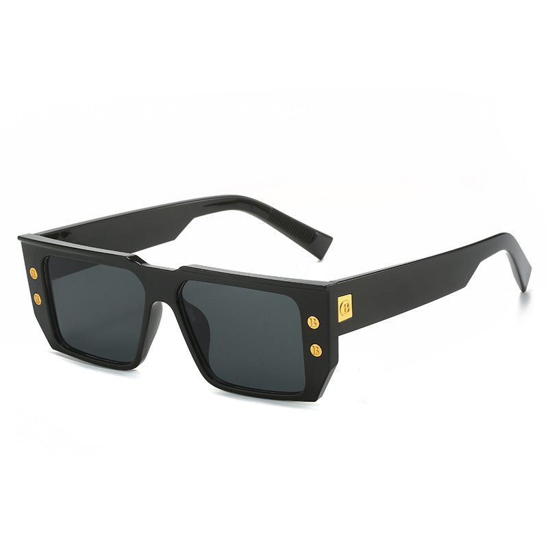 Damen modische klare Brille mit goldenen Akzenten Brehn