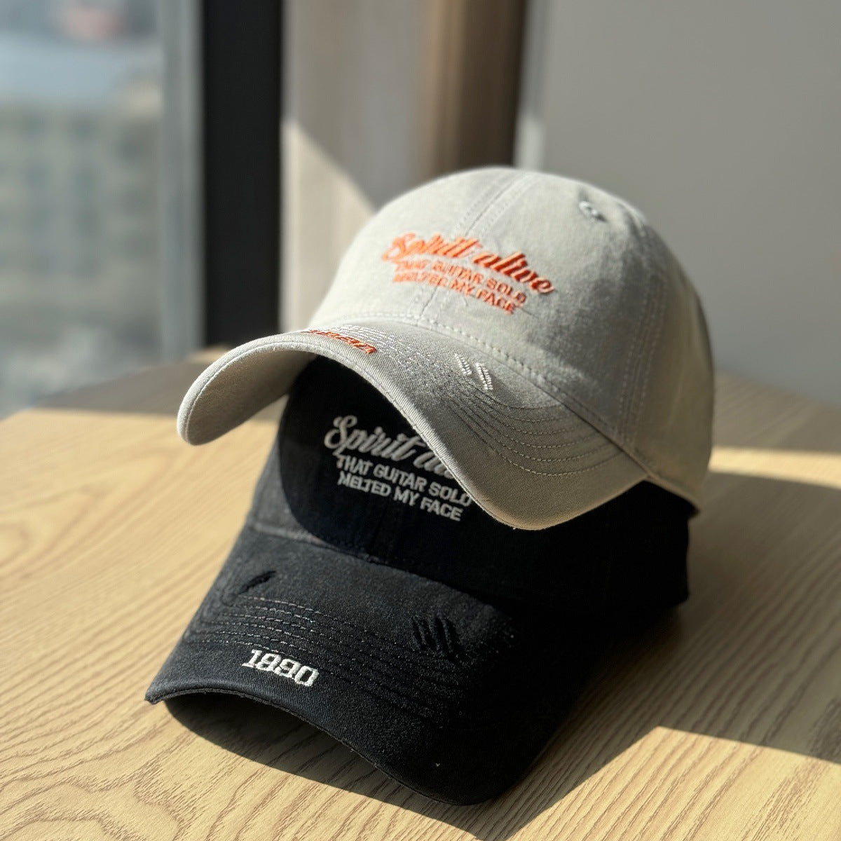 Herren Freizeit Distressed Cap Brehn