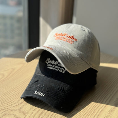 Herren Freizeit Distressed Cap Brehn