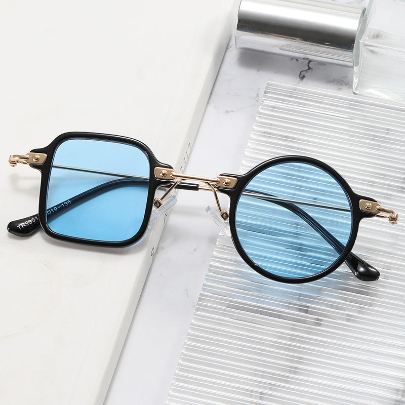 Damen elegante runde Hybridbrille mit quadratischem Design Brehn