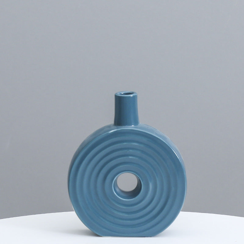 Dekorative runde Keramikvase Brehn