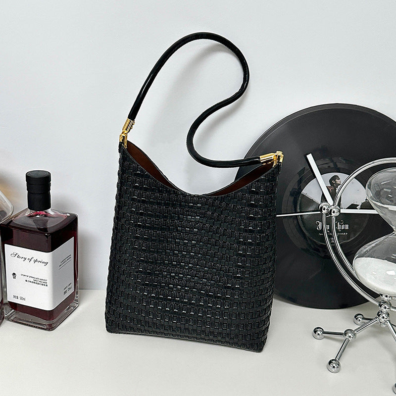 Texturierte Gewebe Schultertasche