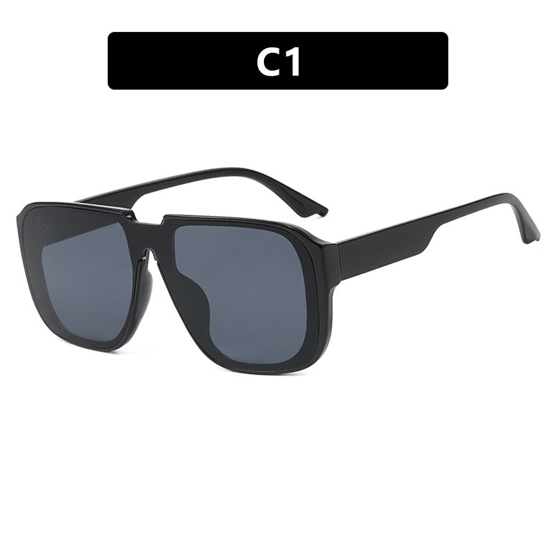 Damen trendy quadratische Sonnenbrille mit transparentem, grünem Rahmen und schützendem UV-Filter Brehn