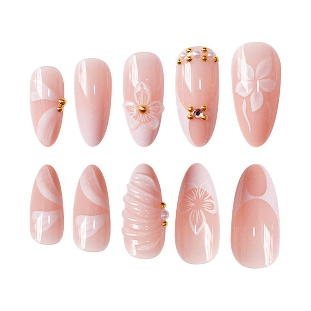 Dekorative 3D Blumen Nail Art Design Brehn