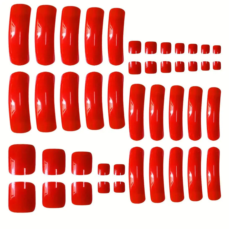 Premium Glänzendes Press-On Nagelset Brehn