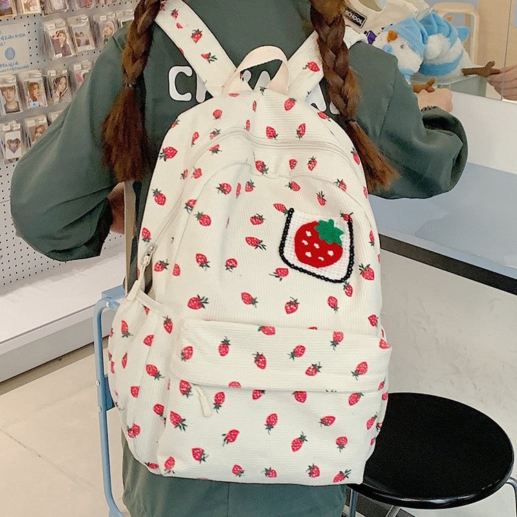 Rucksack mit Verspieltem Erdbeerdesign Brehn