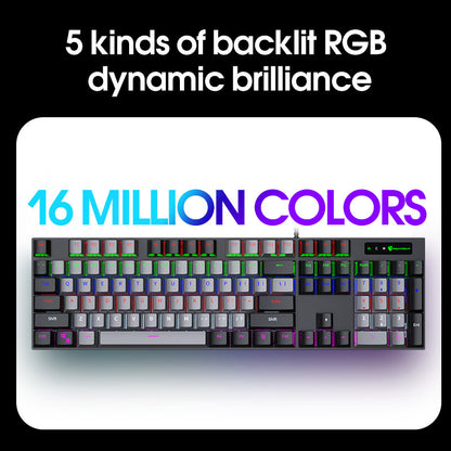 Ergonomische RGB Mechanische Gaming-Tastatur Brehn