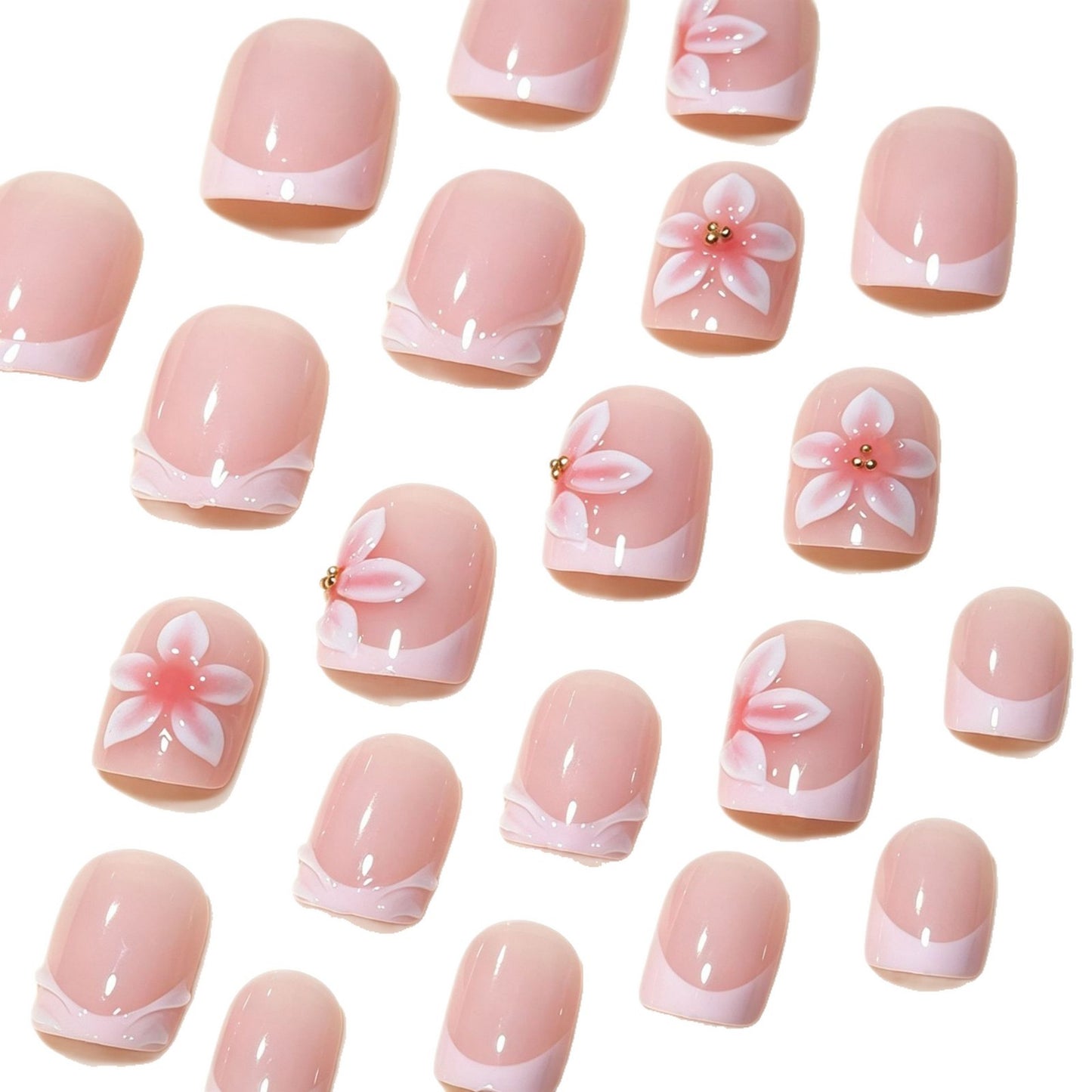 Florale Acryl-Nagelkunst-Spitzen Brehn