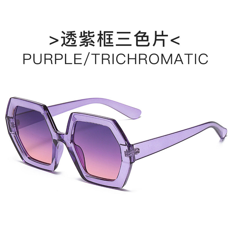 Damen extravagante hexagonale Sonnenbrille Brehn