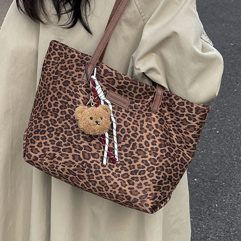 Leopardenmuster Canvas Einkaufstasche