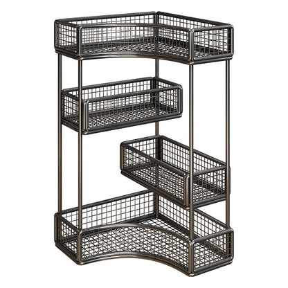 Drei-Tier-Eck-Mesh-Metall-Badregal-Organizer