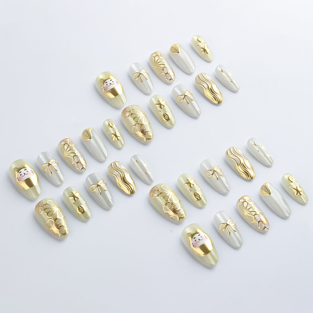 Künstlerisches 3D Press-On Nagelkunstset Brehn