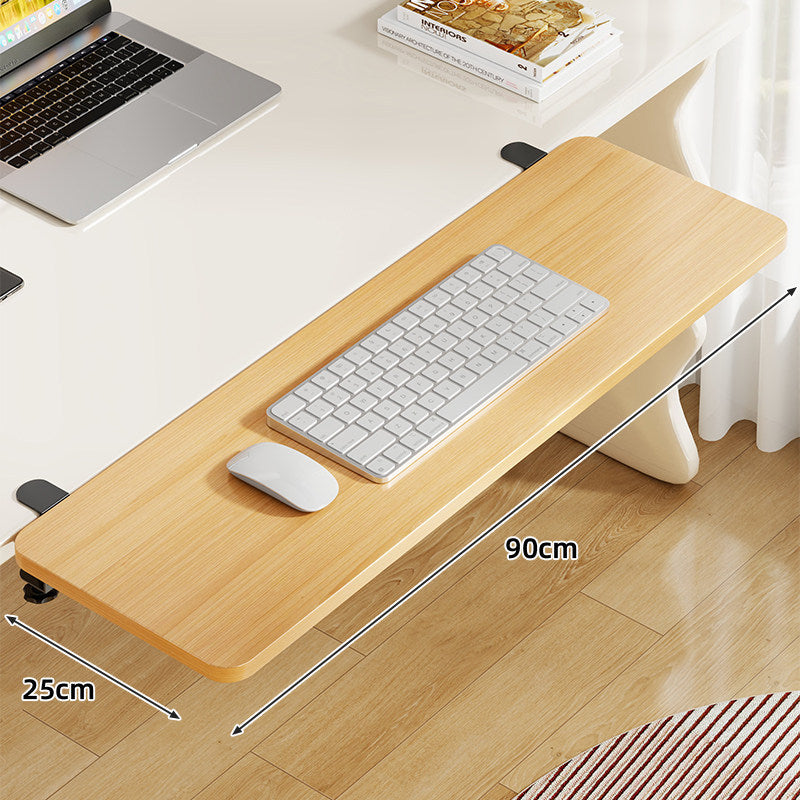 Unter-Desk Bambus Ausziehbare Arbeitsfläche Clamp-Montierte Tastatur- & Mausplattform