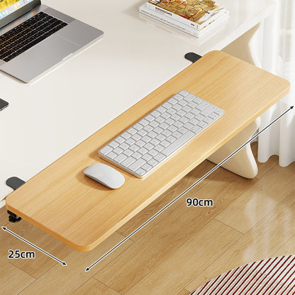 Unter-Desk Bambus Ausziehbare Arbeitsfläche Clamp-Montierte Tastatur- & Mausplattform