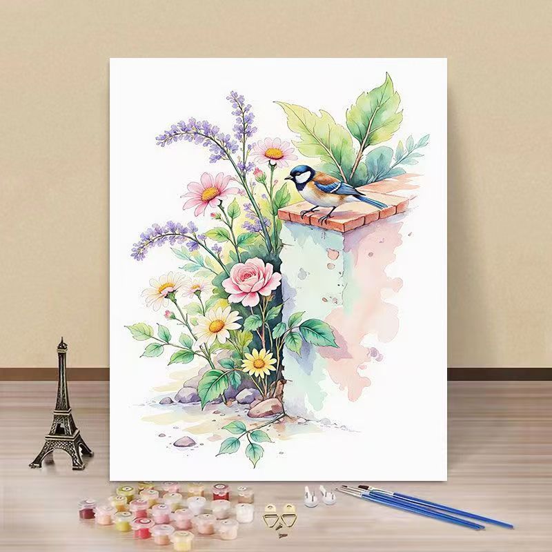 DIY Wasserlilie und Eisvogel Malen nach Zahlen Kunstset Brehn