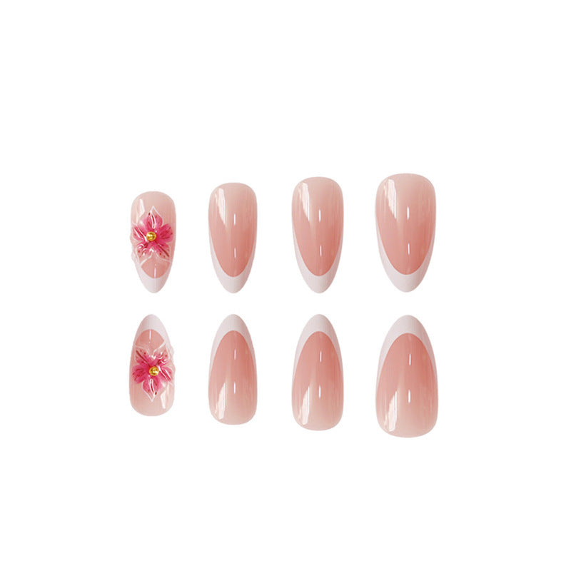 Elegante Blumendesign Presse-On-Nagelverlängerungen Brehn