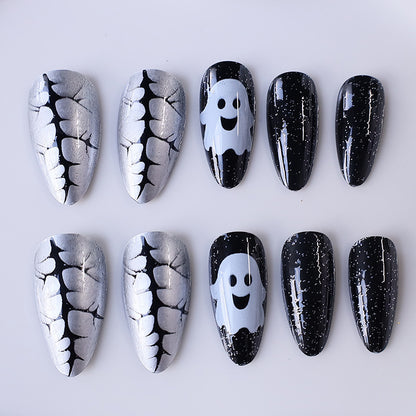 Spooky Ghost-Themen Acryl Nagelkunst Brehn
