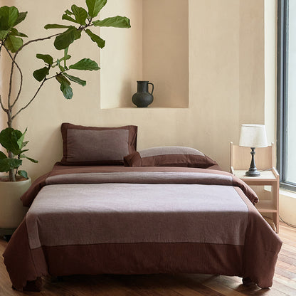 Premium-Leinen-Bettwäsche mit stonewashed Struktur und zweifacher Wendefunktion