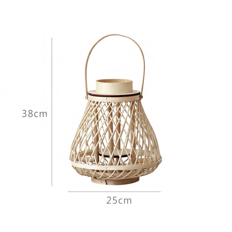 Stilvolle Rattan-Laterne Brehn
