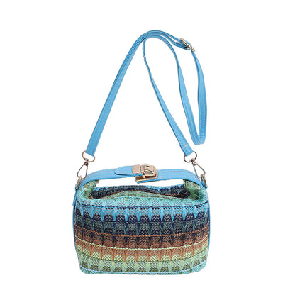 Texturierte handgewebte Mini-Crossbody-Tasche Brehn