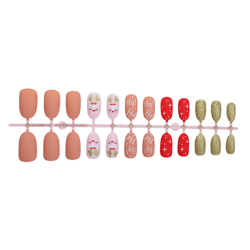 Festliches Urlaub Press-On Nagelset Brehn
