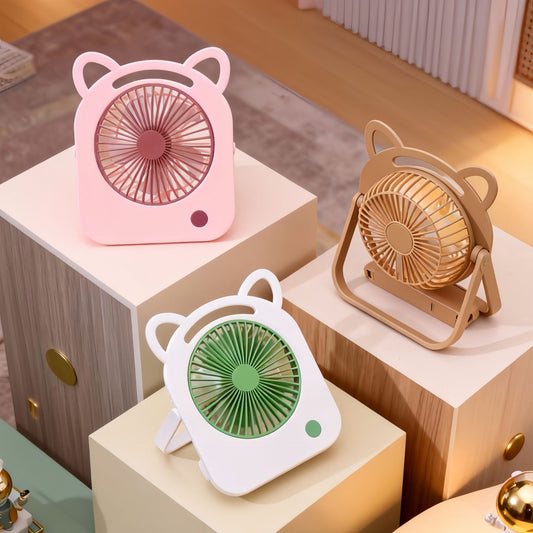 Damen Handventilator mit süßem Katzenmotiv Brehn