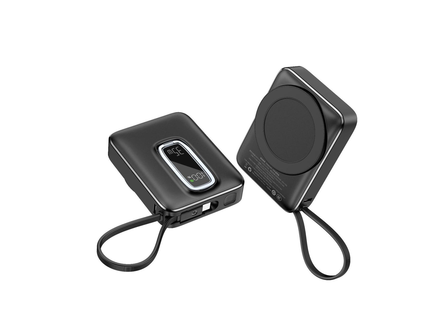 Tragbare Powerbank mit Innovativer Wireless-Ladefunktion und Digitalem Ladeindikator Brehn